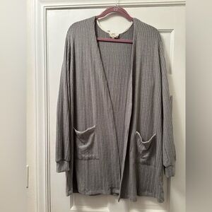 PRICE REDUCTION Stylish Ribbed Open-Front Cardigan